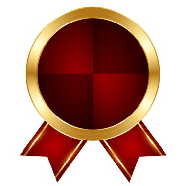 Madalya kurdele altın ışık simgesi