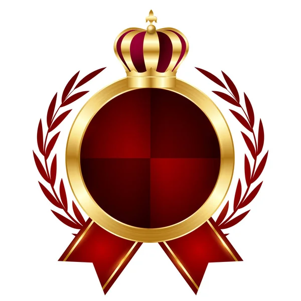 Корона Медаль Золота Легка Ікона — стоковий вектор