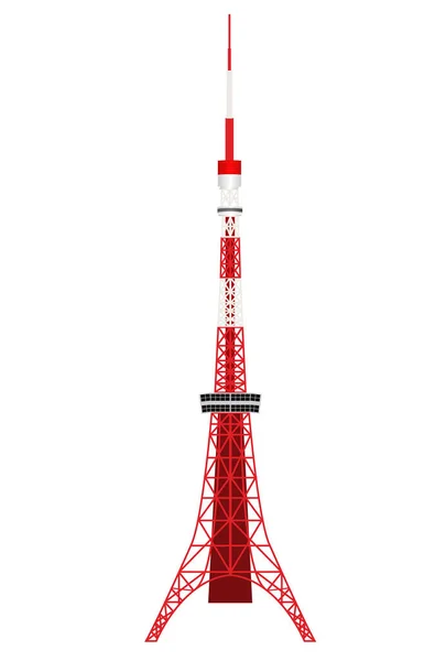 Tokyo Tower Japan Radio Tower Ikonen — Stock vektor