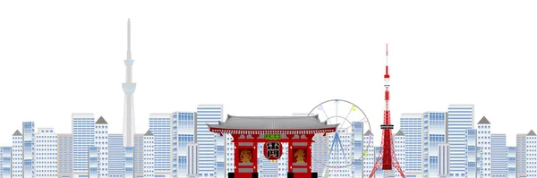 Tokyo Sky Tree Japón Fondo — Vector de stock