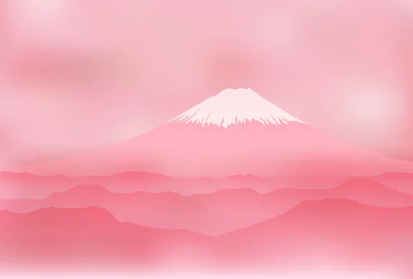 Fuji Primavera Rosa Sfondo — Vettoriale Stock