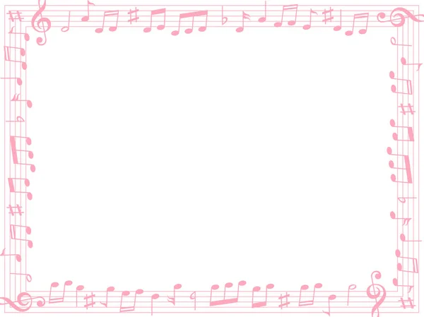 Spring Notes Musik Partitur Hintergrund — Stockvektor