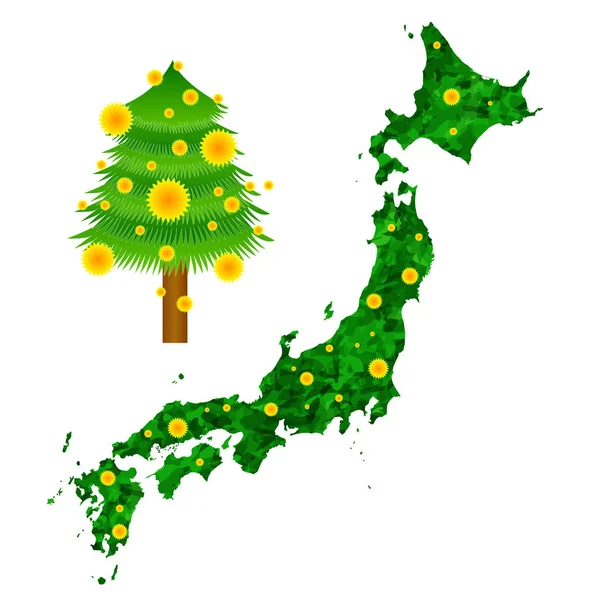Pollen Ceder Japan Voorjaar Kaart Pictogram — Stockvector