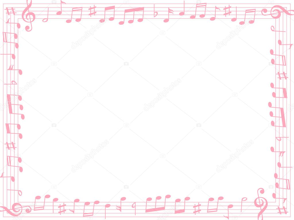 Spring notes Music score background