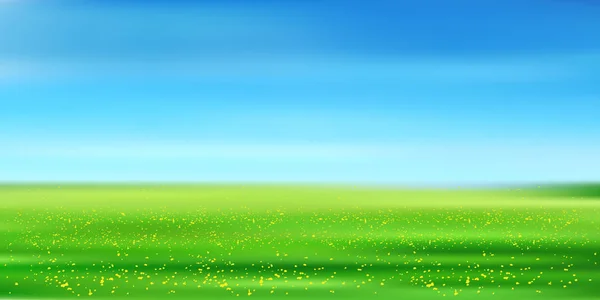 Himmel Wiese Landschaft Grüner Hintergrund — Stockvektor