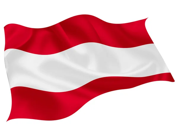 Εθνική Σημαία Αυστρίας Εικονίδιο Κόσμο — Διανυσματικό Αρχείο