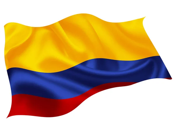 Columbia Bandera Nacional Icono Del Mundo — Archivo Imágenes Vectoriales