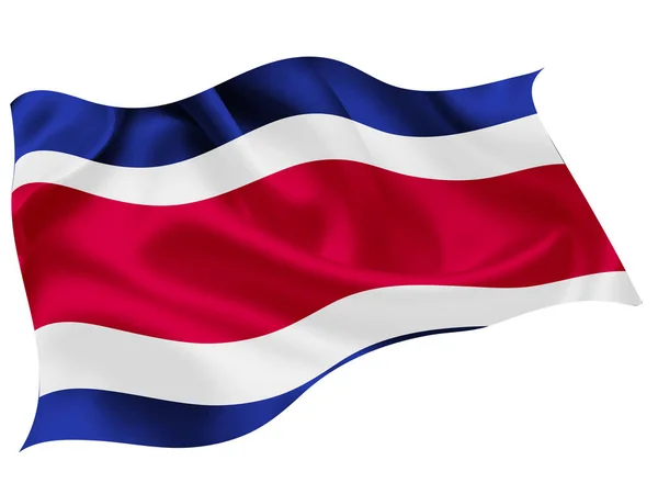 Nationale Vlag Van Costa Rica Wereld Pictogram — Stockvector