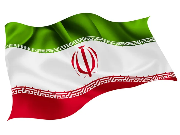 Iran Flagga Världen Ikonen — Stock vektor