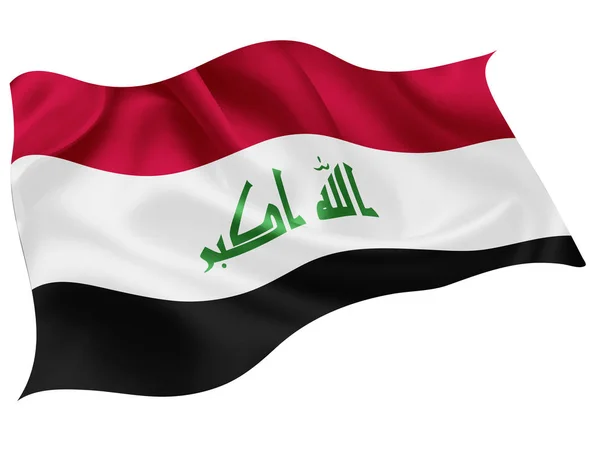 Bandera Nacional Irak Icono Mundial — Vector de stock