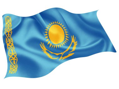 Kazakistan ulusal bayrak dünya simgesi