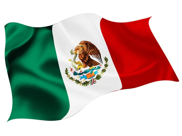 Ikone Der Mexikanischen Nationalflagge — Stockvektor
