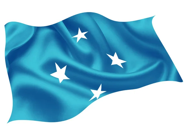 Micronesia National Flag World Icon — Stock Vector