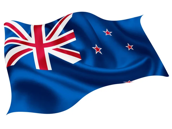 Nový Zéland Národní Vlajka Světová Ikona — Stockový vektor