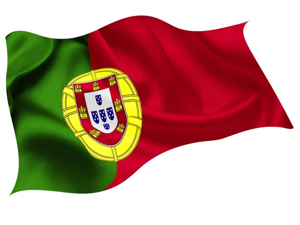 Portugal Nationale Vlag Wereld Icoon — Stockvector