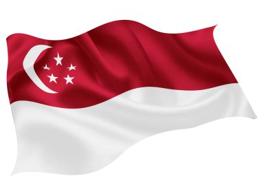 Singapur ulusal bayrak dünya simgesi