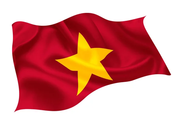 Vietnam Nationella Flagga Världen Ikon — Stock vektor