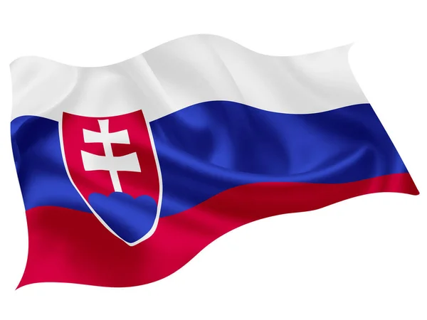 Slowakije Nationale Vlag Wereld Icoon — Stockvector