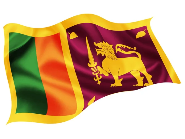 Bandeira Nacional Sri Lanka World Icon — Vetor de Stock