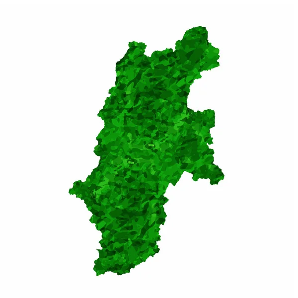 Nagano Harita Bölgesi Yeşil Simgesi — Stok Vektör