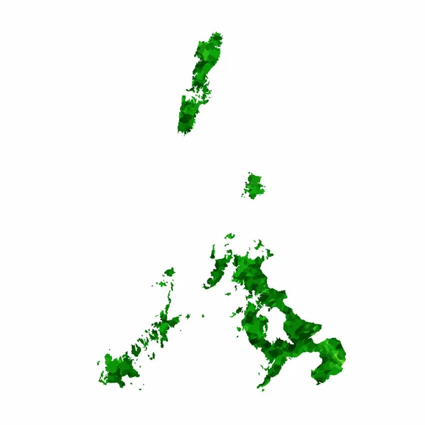 Nagasaki Map Prefecture Green Icon — Stock Vector