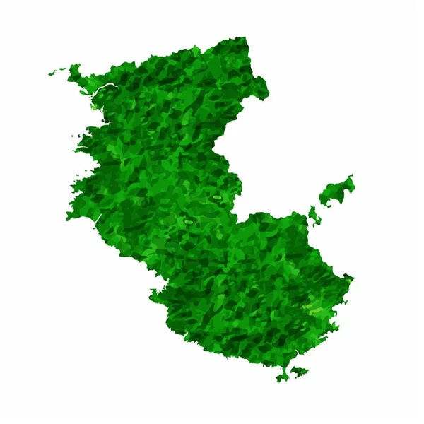 Wakayama Mapa Prefeitura Ícone Verde — Vetor de Stock