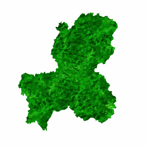 Gifu Mapa Prefektury Zelená Ikona — Stockový vektor