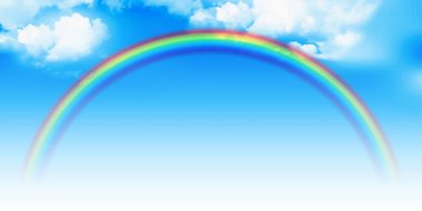 Gökkuşağı rengarenk gökyüzü arkaplanı