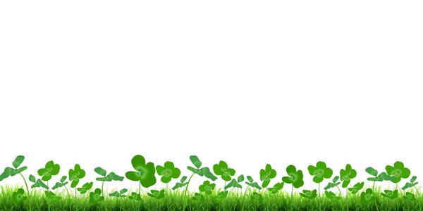 Klaver Groene Blad Plant Achtergrond — Stockvector