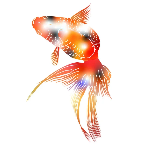 Goldfish Verano Caliente Icono Verano — Archivo Imágenes Vectoriales