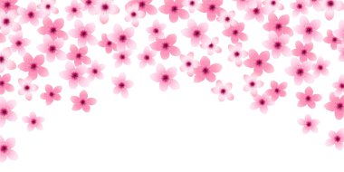 Arka planda kiraz çiçeği açan ilkbahar Japonya