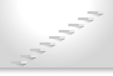 Merdivenler arka plan silueti Adım beyaz