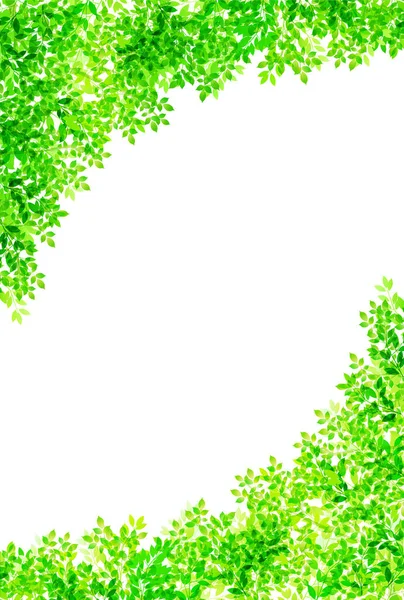 Taze Yeşil Yapraklar Yeşil Bitki Arka Planı — Stok Vektör