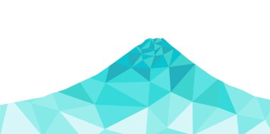 Fuji Dağı buz geometrik desen arkaplanı