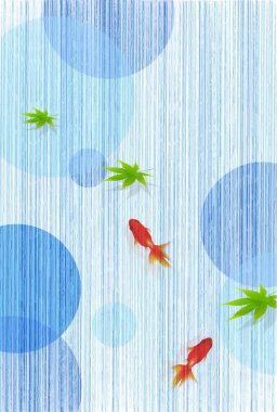 Japon Balığı sıcak yaz arkaplanı