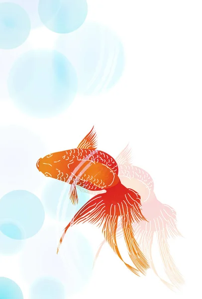 Goldfish Caliente Verano Verano Fondo — Archivo Imágenes Vectoriales