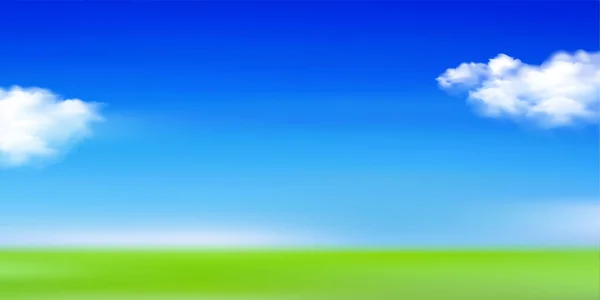 Sky Landscape Summer Background Green — Stock Vector