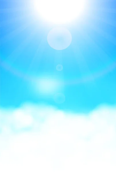 Небесні Хмари Синій Пейзажний Фон — стоковий вектор