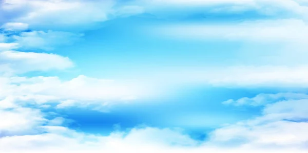 Cielo Nubes Azul Paisaje Fondo — Vector de stock