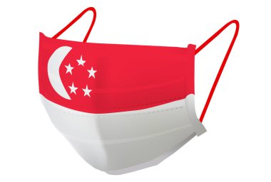 Singapur maskesi önleme simgesi