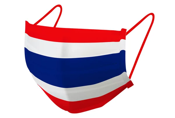 Thailand Mask Flagga Förebyggande Ikon — Stock vektor