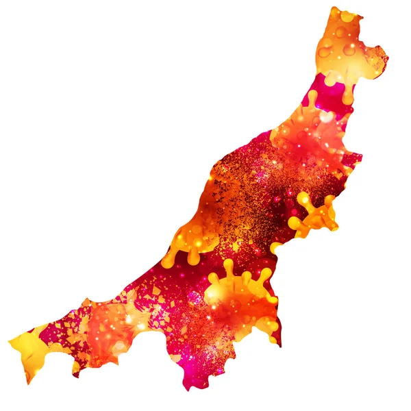 Niigata Corona Virus Japan Abgewehrt — Stockvektor