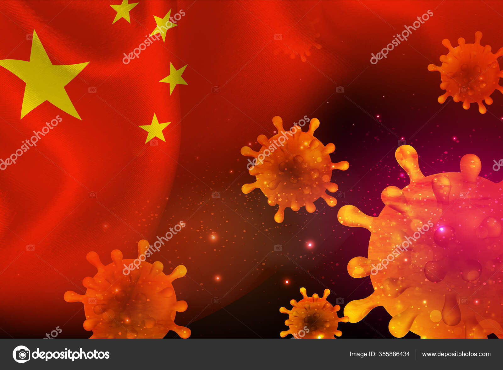 中国コロナウイルス国旗背景 ストックベクター C Jboy24 355886434 中国コロナウイルス国旗背景 ストックベクター C Jboy24 355886434