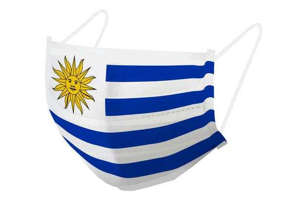 Máscara Uruguay Icono Bandera Nacional — Vector de stock