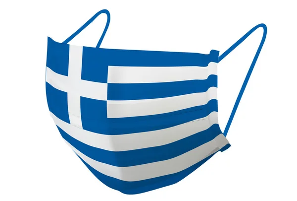 Grecia Máscara Bandera Nacional Icono — Vector de stock