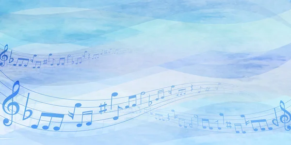 Музыкальная Заметка Морской Летний Фон — стоковый вектор