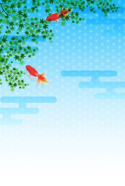 Japon Balığı Yaz tebrik kartı geçmişi