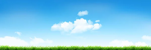 Niebo Łąka Chmury Krajobraz Tło — Wektor stockowy
