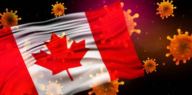 Kanada Corona Ulusal Virüs Arkaplanı