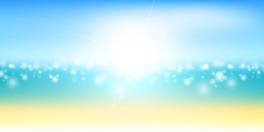 Deniz yazı güneşi kumsal arka planı